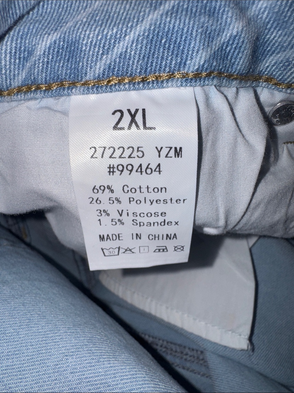Flannels Light Blue Pinstripe Denim Bermuda Shorts - Picture 3 of 3